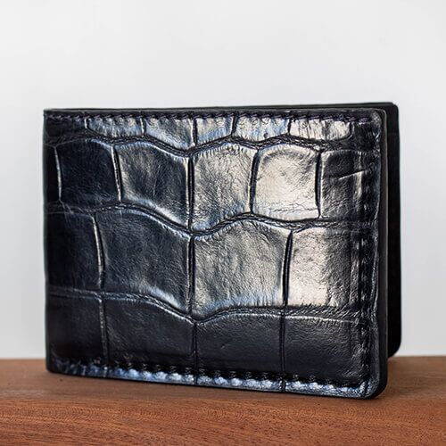 Crocodile shops bifold wallet